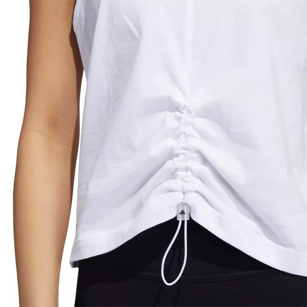 adidas Women's Cotton Cinch Tank Top New - Picture 5 of 6